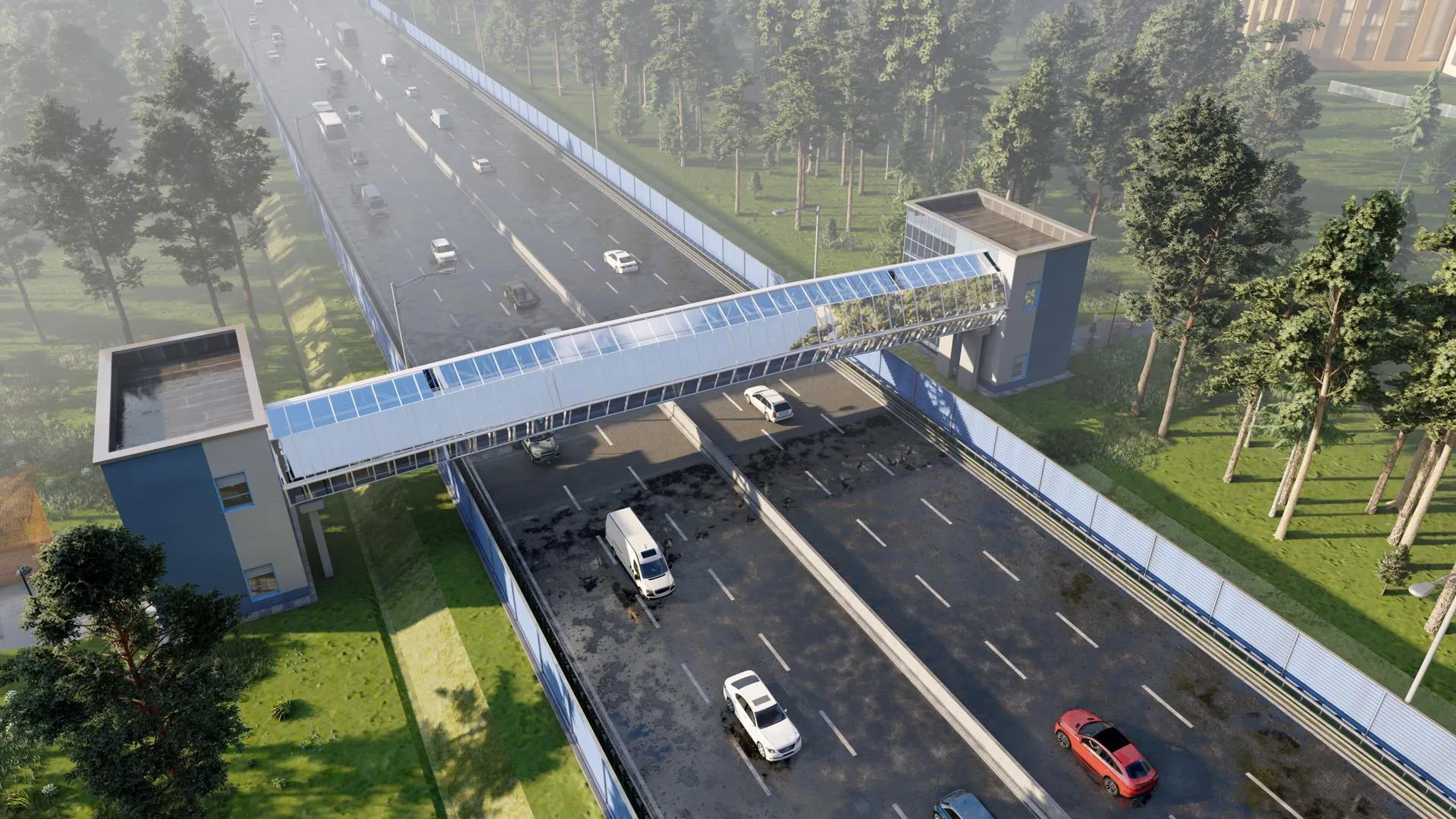 Новый надземный переход появится в поселке Мирный Люберец в 2026 году