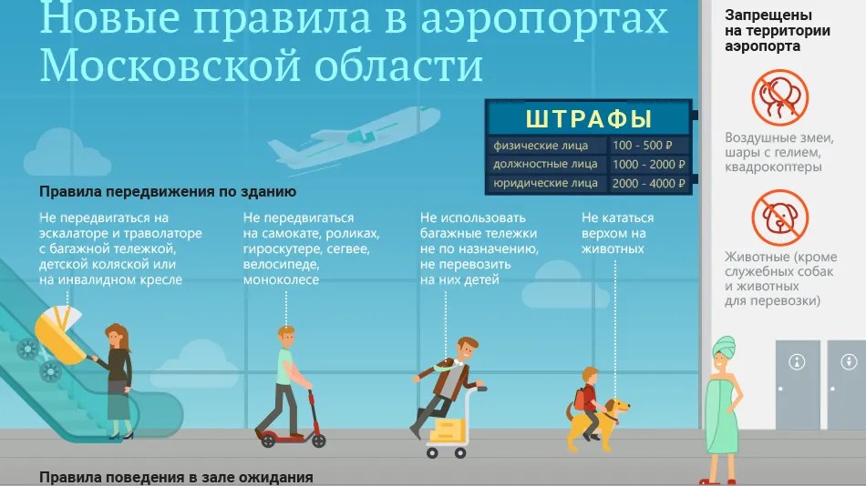 Новые правила поведения в аэропортах Подмосковья