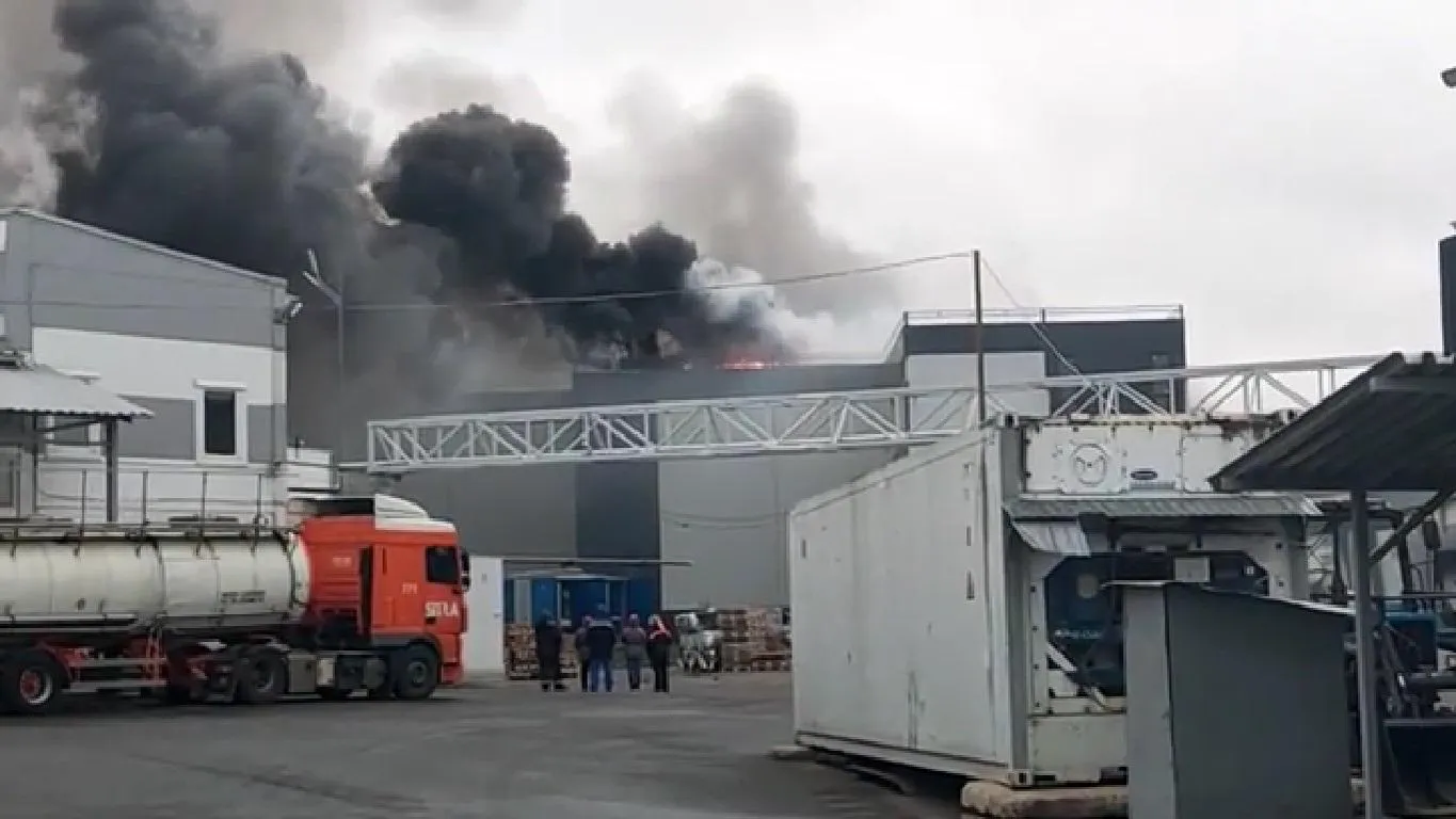 Пожар на складе в Ногинске. ВИДЕО