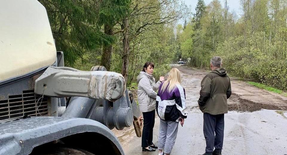 Съезд с Минского шоссе в сторону Шапкино будет отремонтирован до конца дня