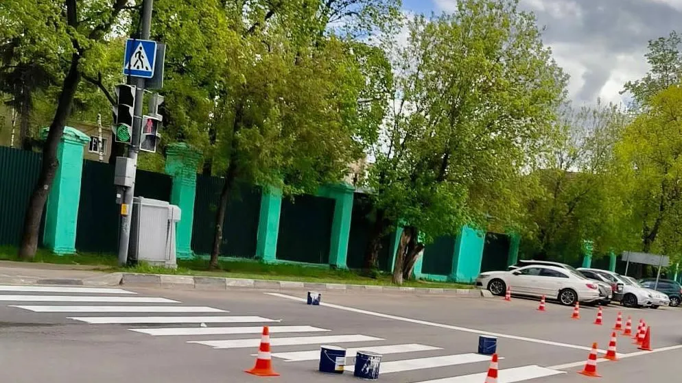 Дорожную разметку обновили на 5 улицах в поселке Малаховка Люберец