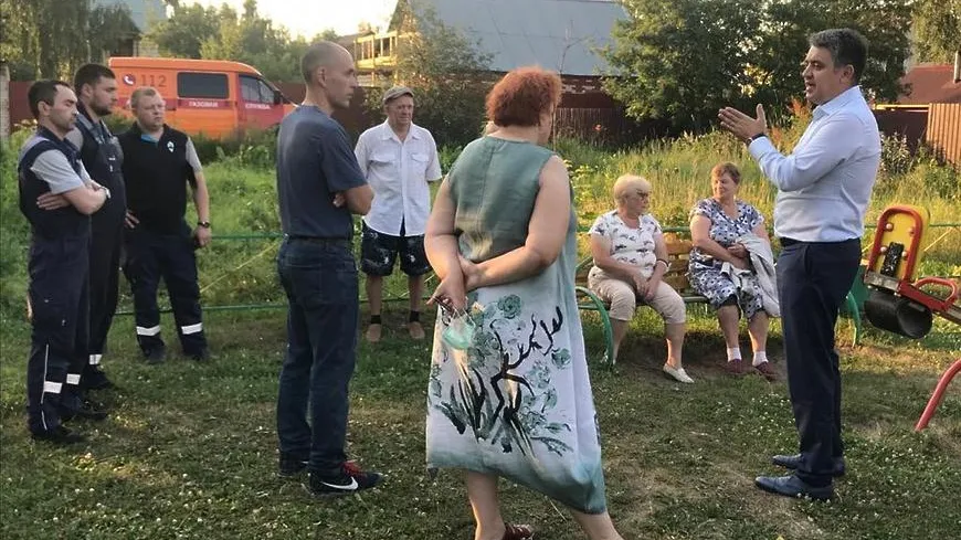 Жителям поселка Мирный в Люберцах рассказали о социальной газификации