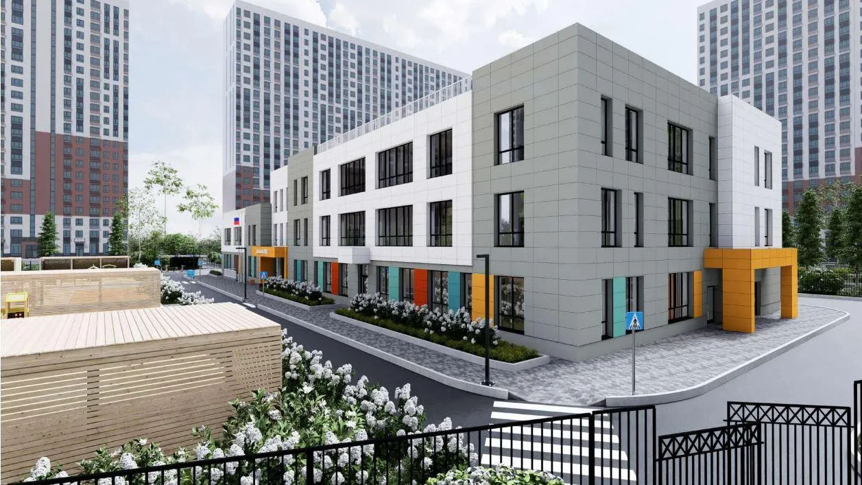 В Балашихе завершили кровельные работы и остекление в детском саду на 205 мест