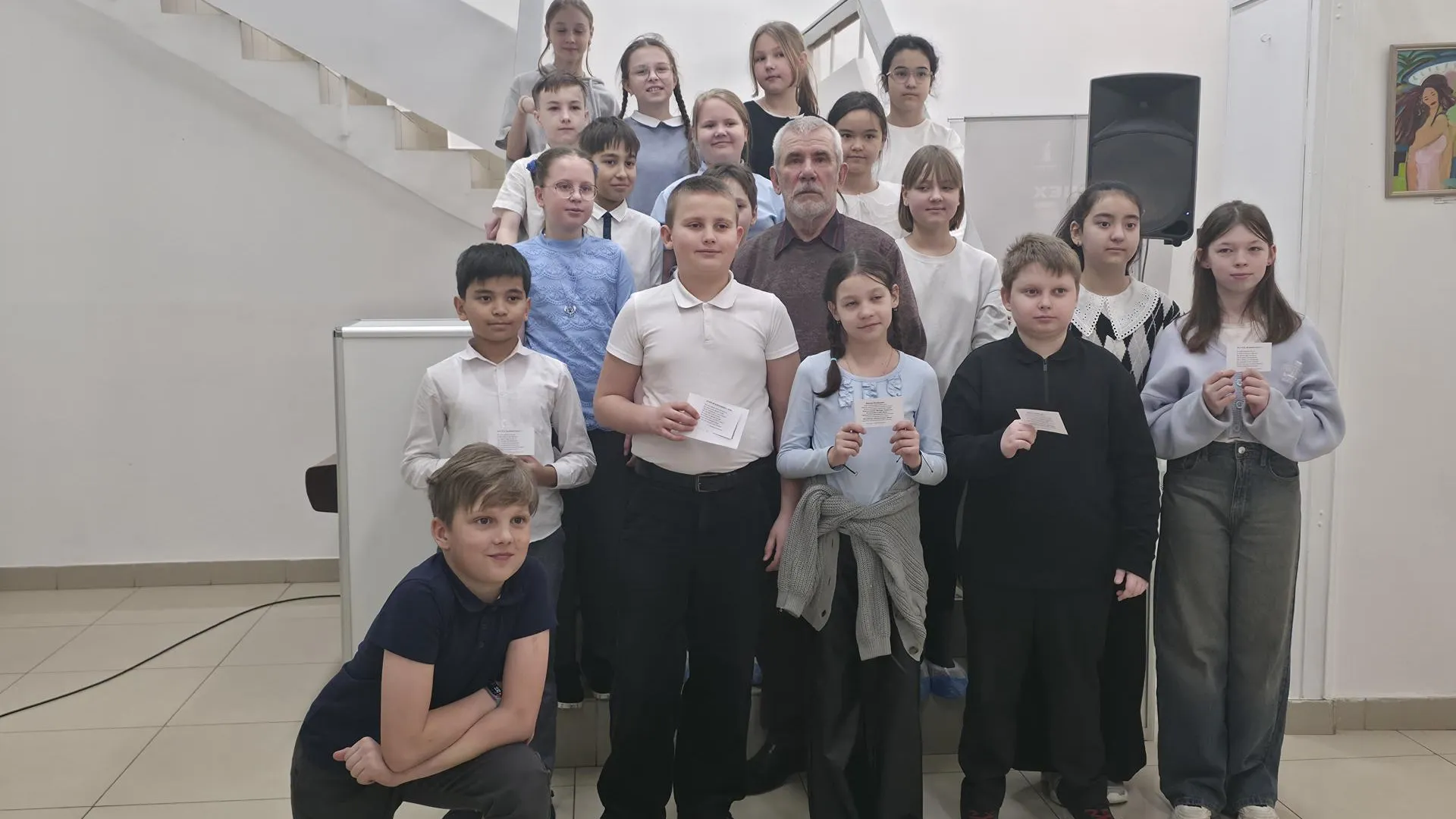 В Реутове школьники встретились с писателем Виктором Полянских