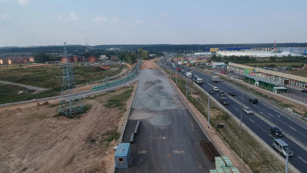 На Северном обходе Лобни началось устройство пешеходной зоны