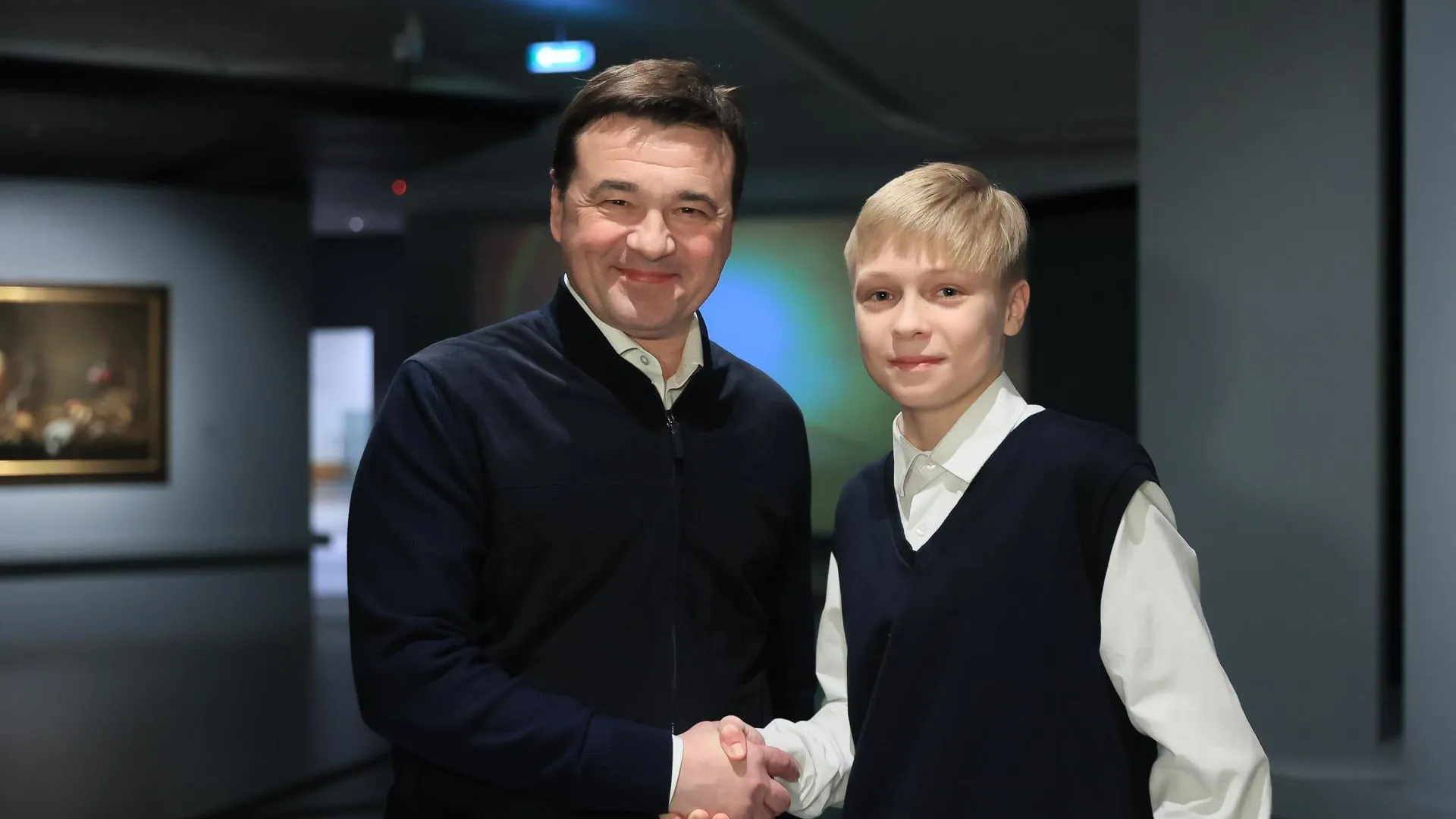 Андрей Воробьев встретился с учащимся подмосковной школы в музее «Новый Иерусалим»