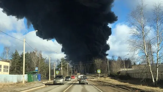 В соцсетях появилось видео пожара в Дмитровском округе