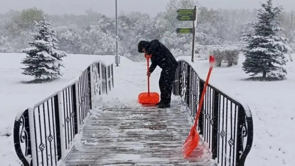 Коммунальные службы Долгопрудного устраняют последствия снегопада