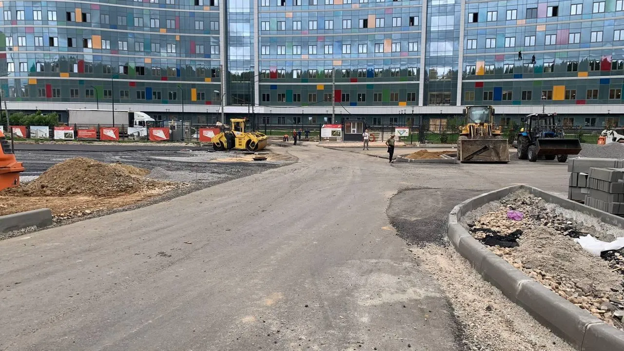 В Красногорске завершили устройство заезда к детскому клиническому центру