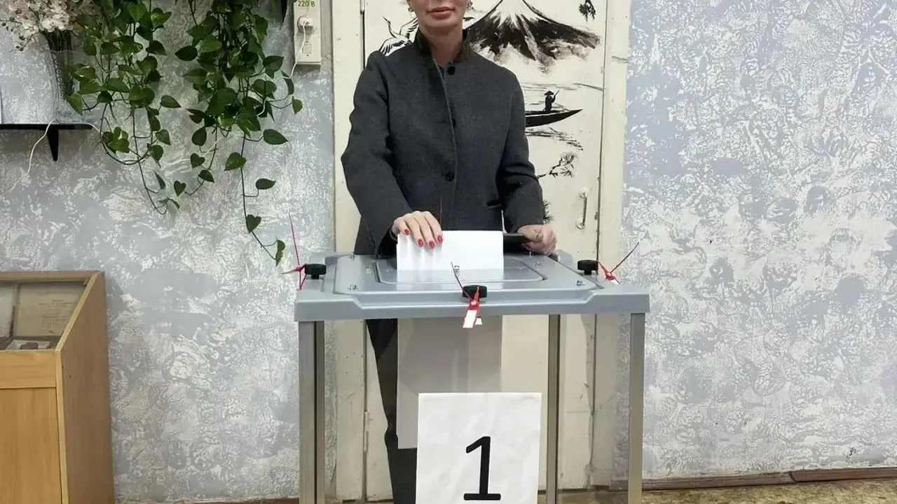 Марина Веремеенко проголосовала на выборах в Солнечногорске