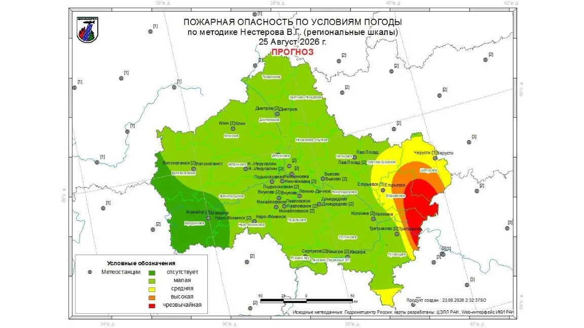 Жителям Подмосковья рассказали о лесопожарной обстановке в регионе на 23–25 августа