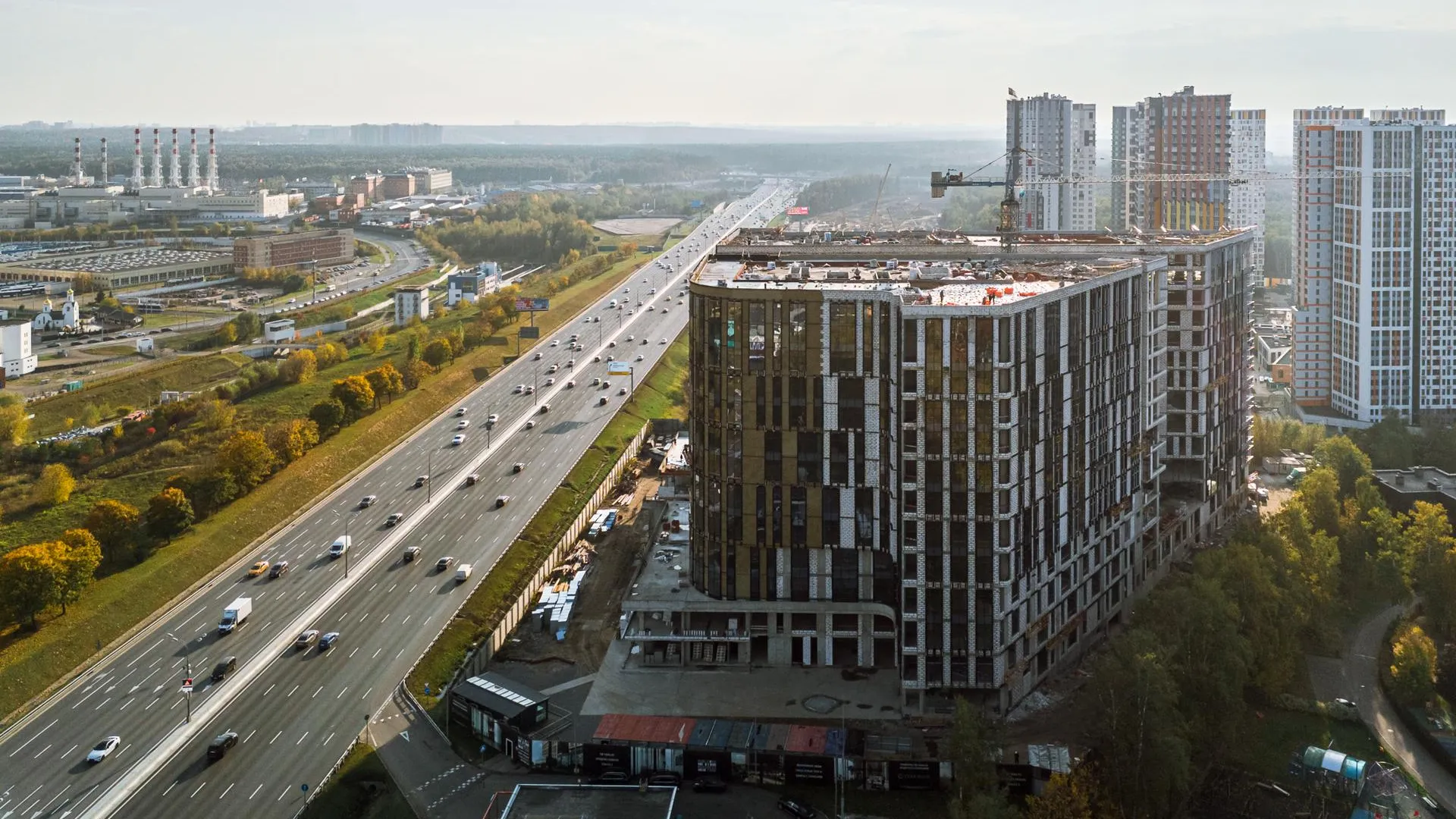 Монолитный конструктив Rublevo Business Park на МКАД завершен на 98%