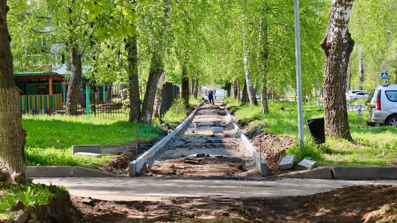 В Клину благоустроят 8 дворовых территорий до конца года
