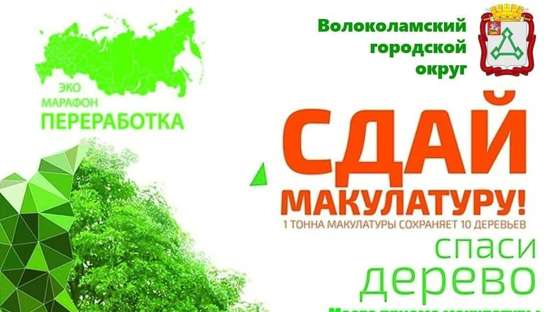 Жители Волоколамского округа могут сдать макулатуру в рамках экомарафона