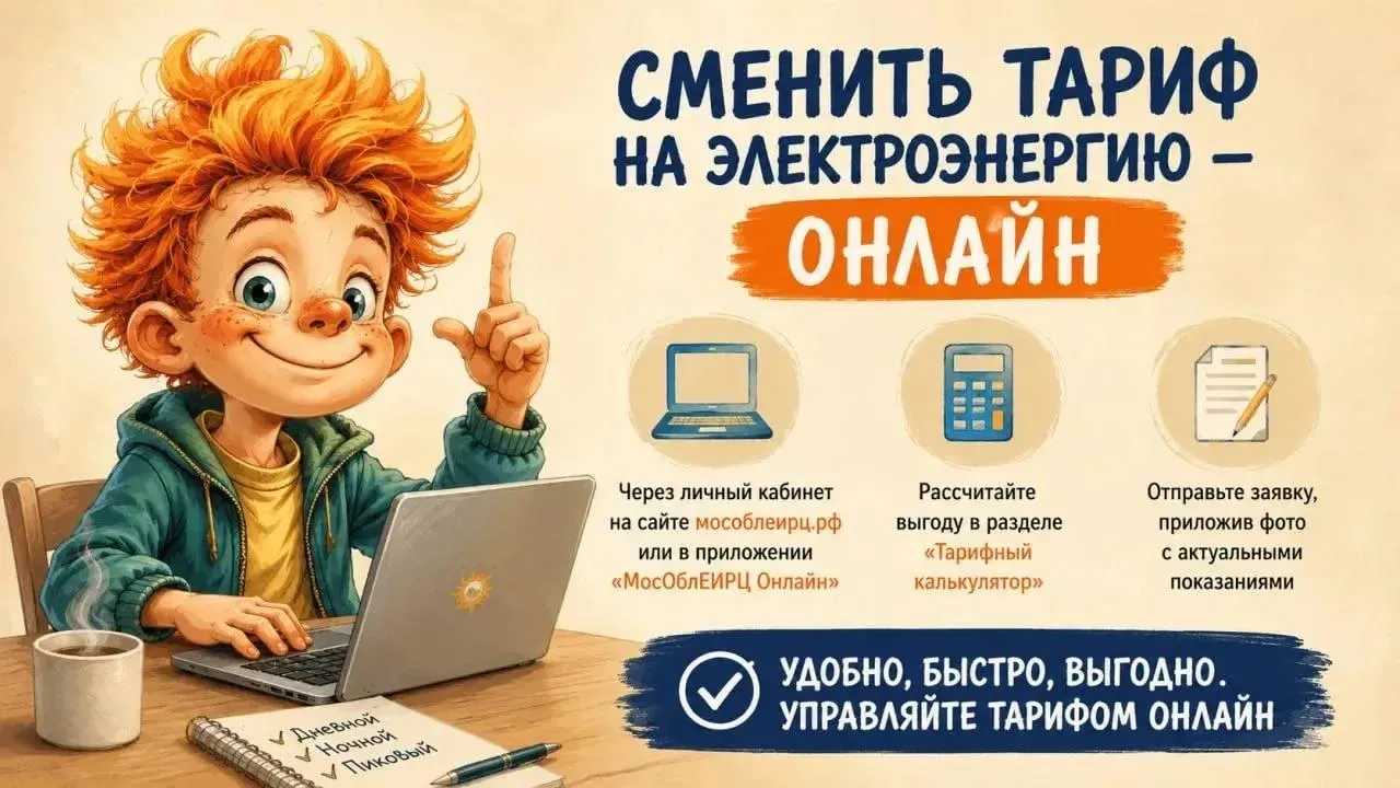 Как сменить тариф на электроэнергию без визита в МосОблЕИРЦ