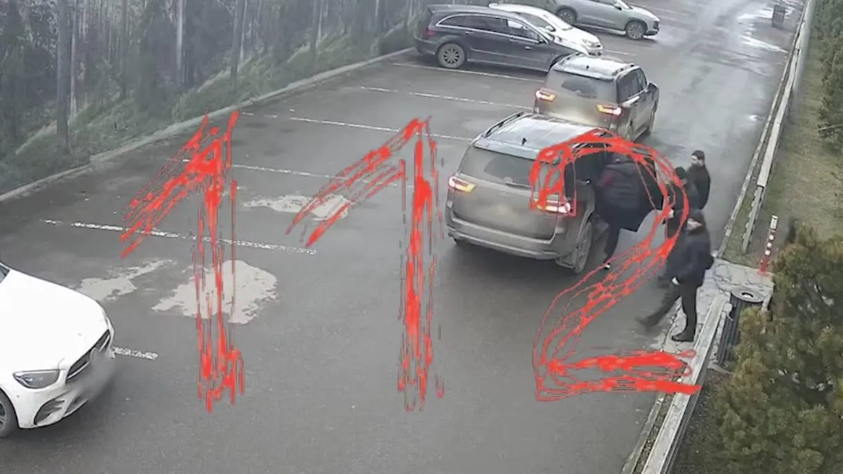 Видео: Саркисяна увозили от предполагаемой слежки за день до убийства