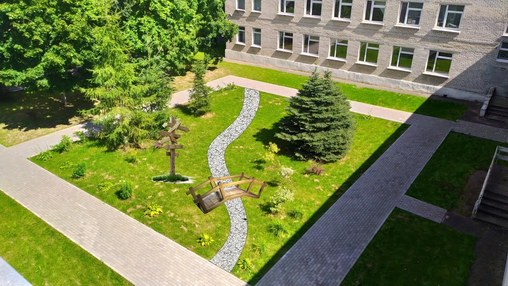 Столб с указанием расстояний до городов появится на территории гимназии в Подольске