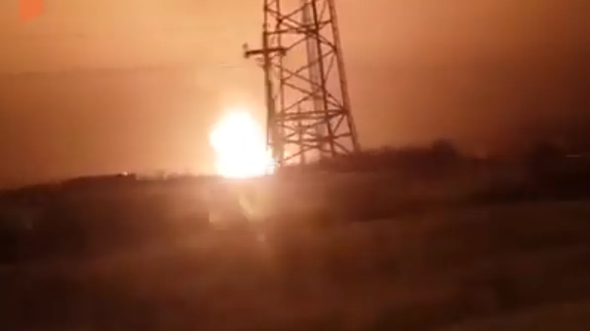 Пожар на газопроводе в Серпухове. ВИДЕО