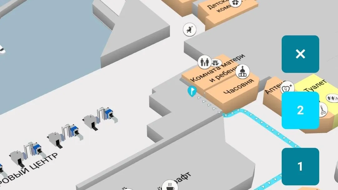Интерактивные 3D‑карты появились в приложении аэропорта Домодедово