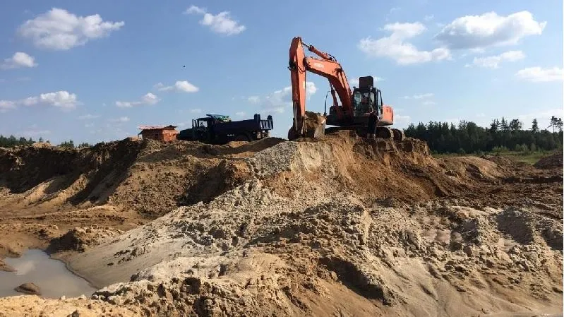 В Дмитровском округе пресекли незаконную добычу песка