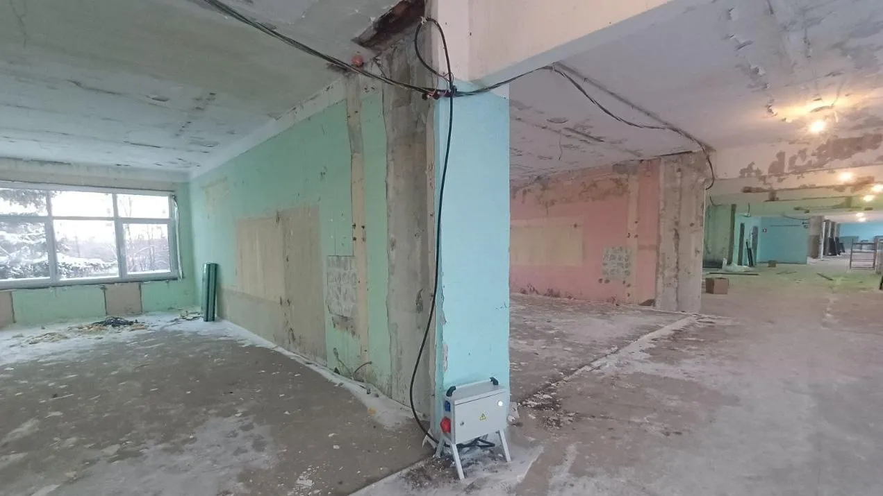 В Ступине начался ремонт фасада Малинской школы