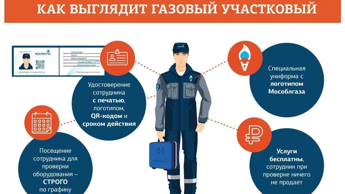 В Подмосковье напомнили, как отличить специалиста газовой службы от мошенника