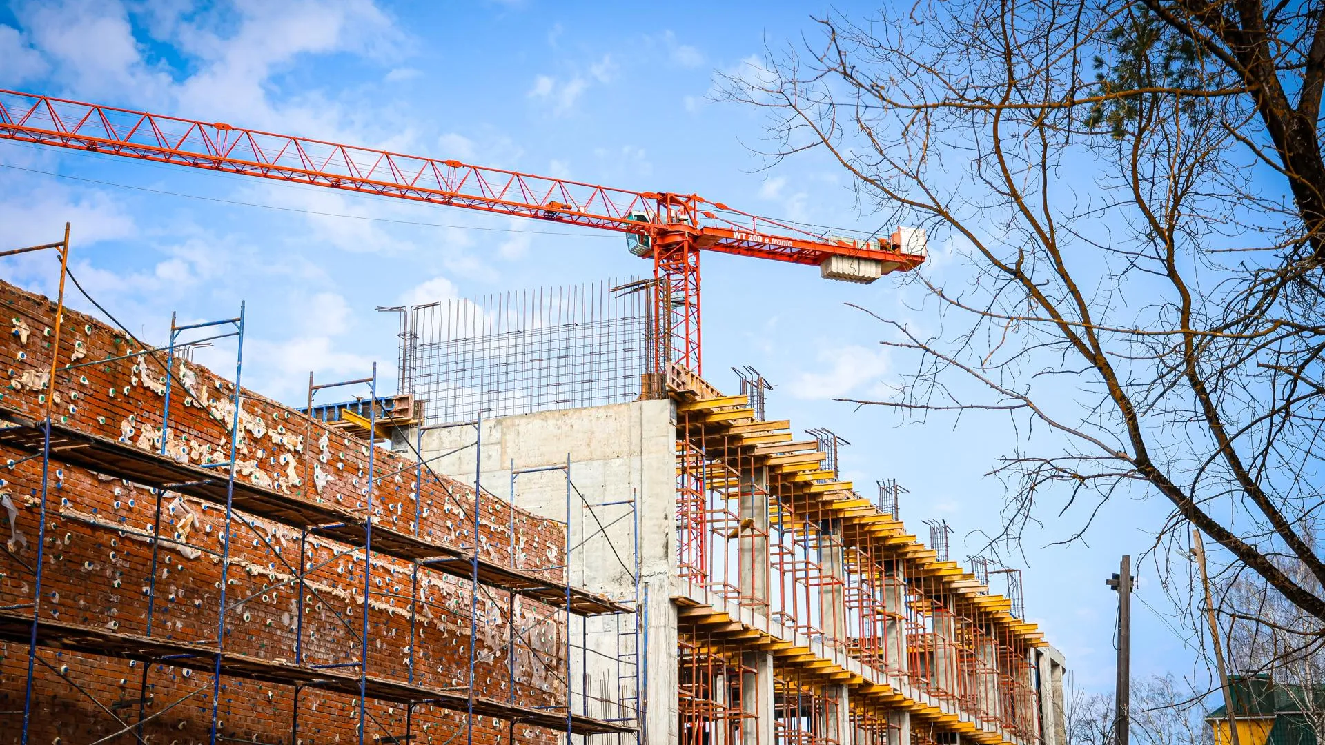 В Клину завершили возведение железобетонных конструкций спортшколы олимпийского резерва