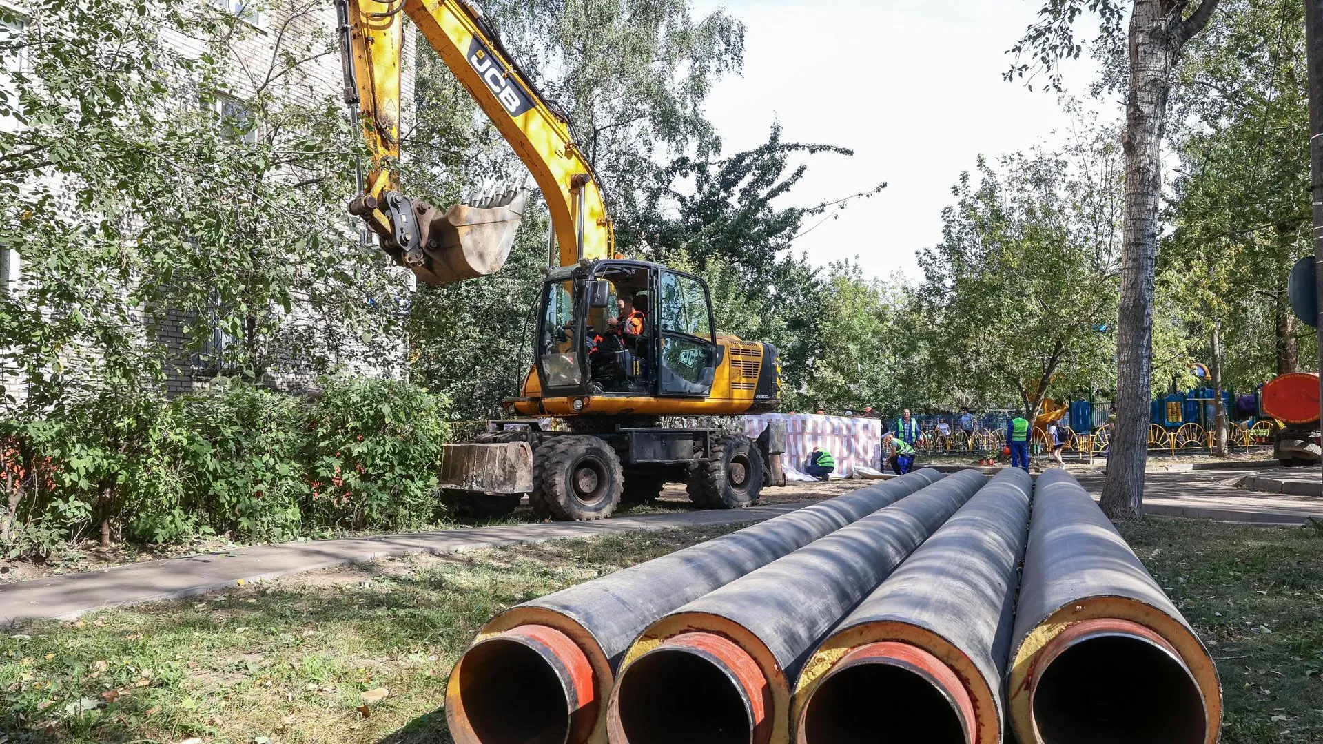 В Подольске продолжается капитальный ремонт участков тепловых сетей
