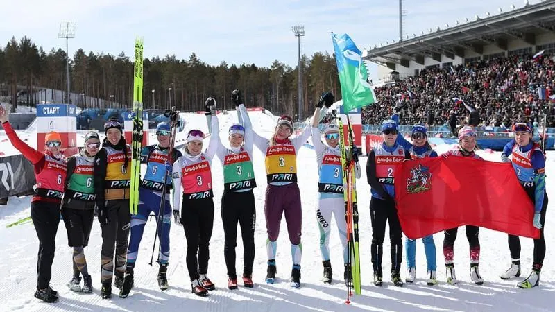 Сборная Подмосковья стала бронзовым призером чемпионата РФ по биатлону