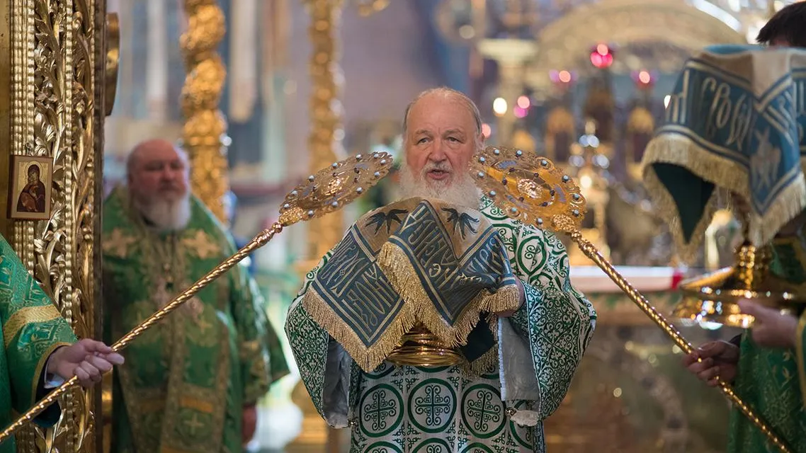 Патриарх Кирилл совершил Божественную литургию в Троице‑Сергиевой лавре