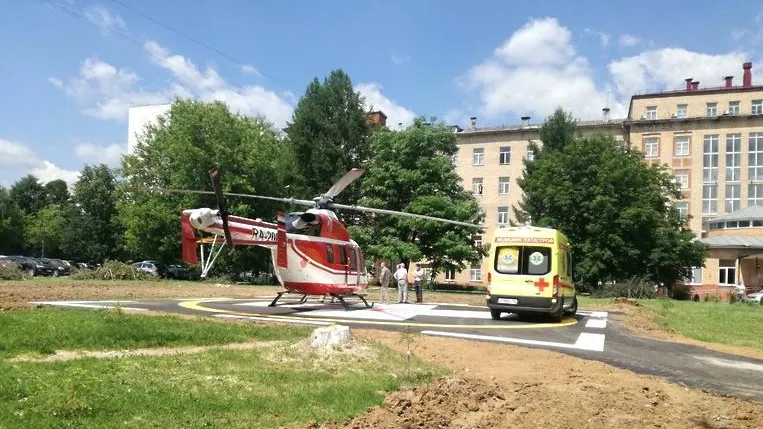 Новую вертолетную площадку для пациентов с патологией ввели в эксплуатацию в Подольске