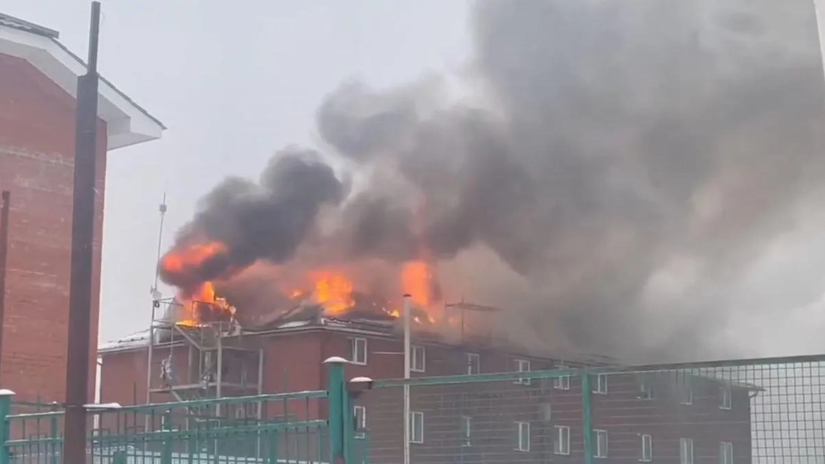 Опубликовано видео пожара в хостеле в Солнечногорске