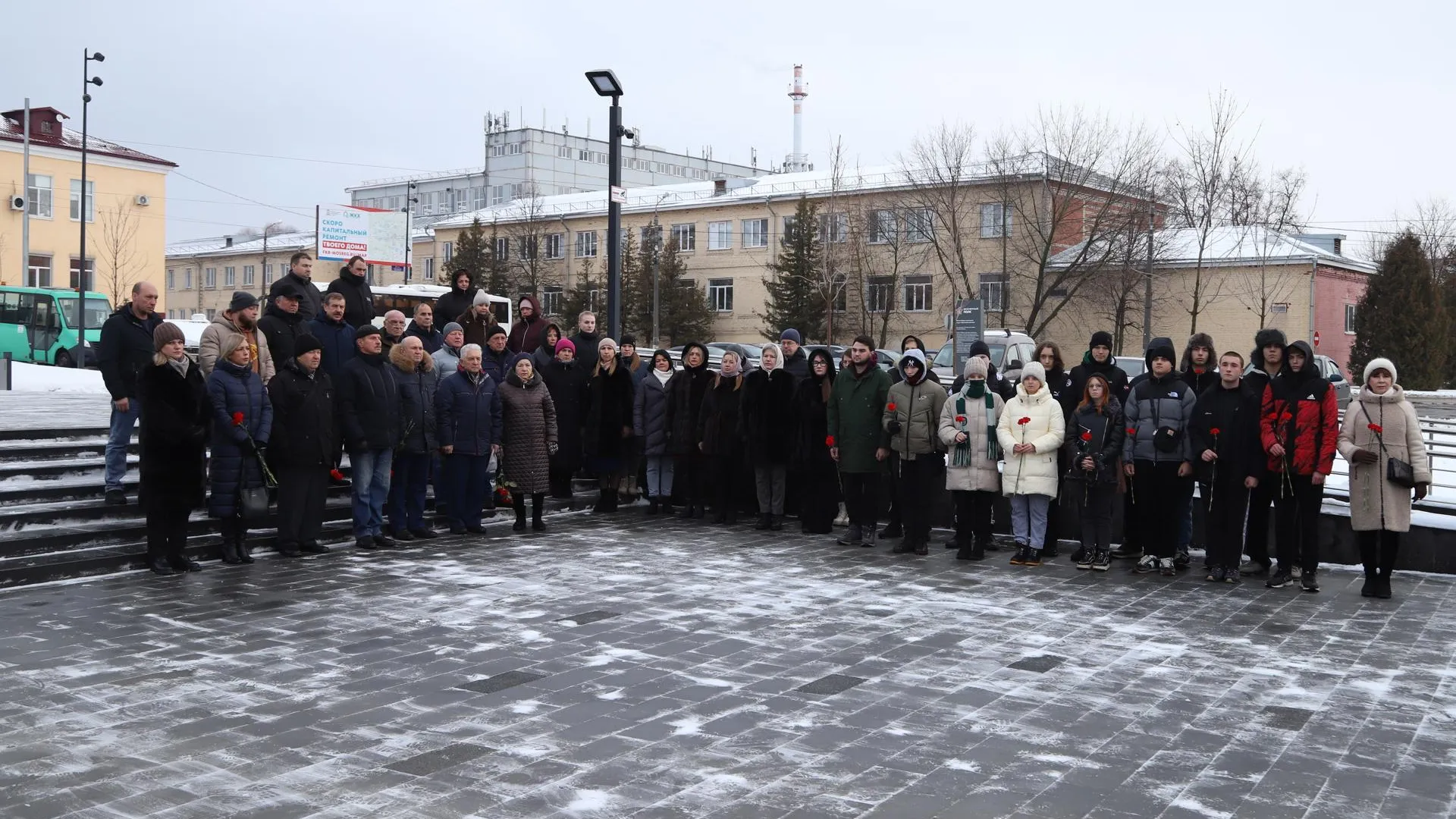 Жители Луховиц почтили память жертв Афганской и Чеченской войн