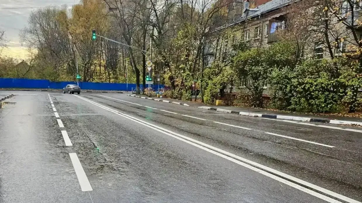 На улице Совхозной в Химках появилась новая разметка
