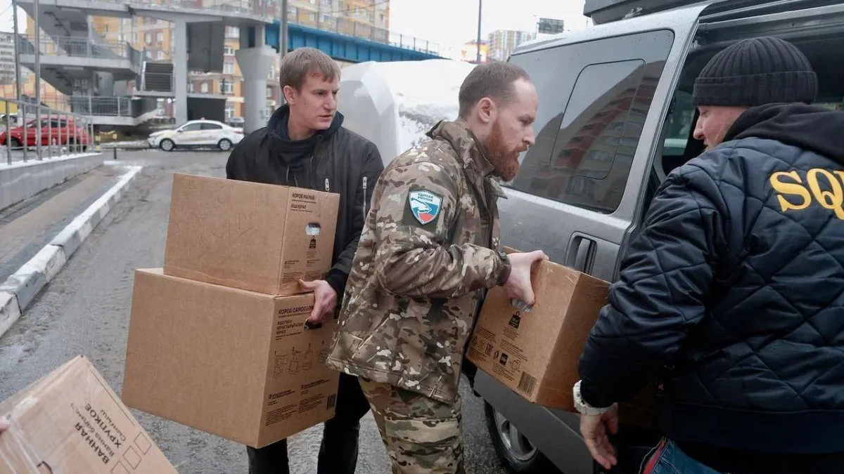 В Красногорске собрали 700 кг гумпомощи для бойцов СВО и жителей приграничья
