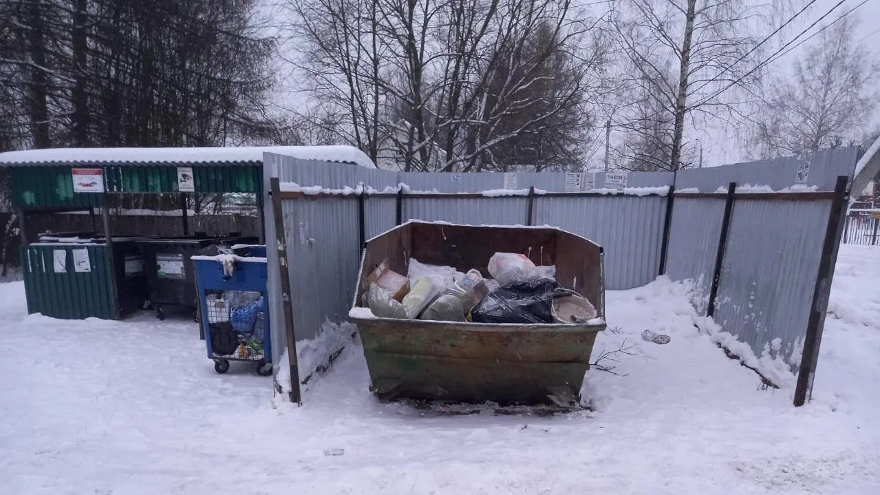 Контейнерную площадку в Лигачево округа Химки привели в нормативное состояние