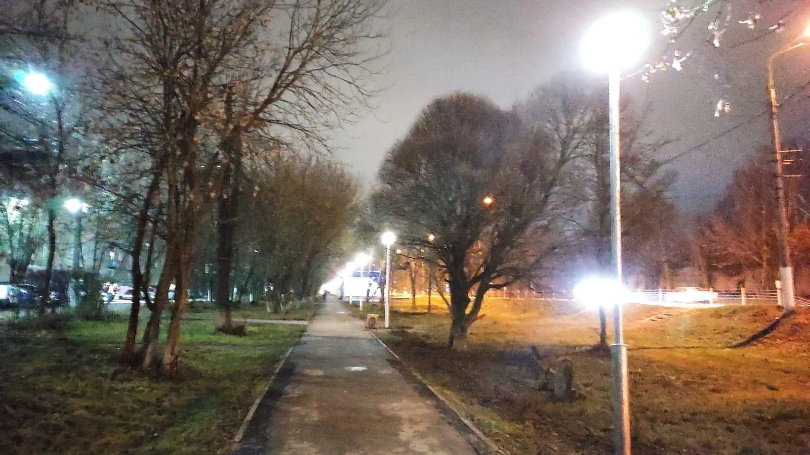 Новую линию уличного освещения запустили в микрорайоне Климовск Подольска