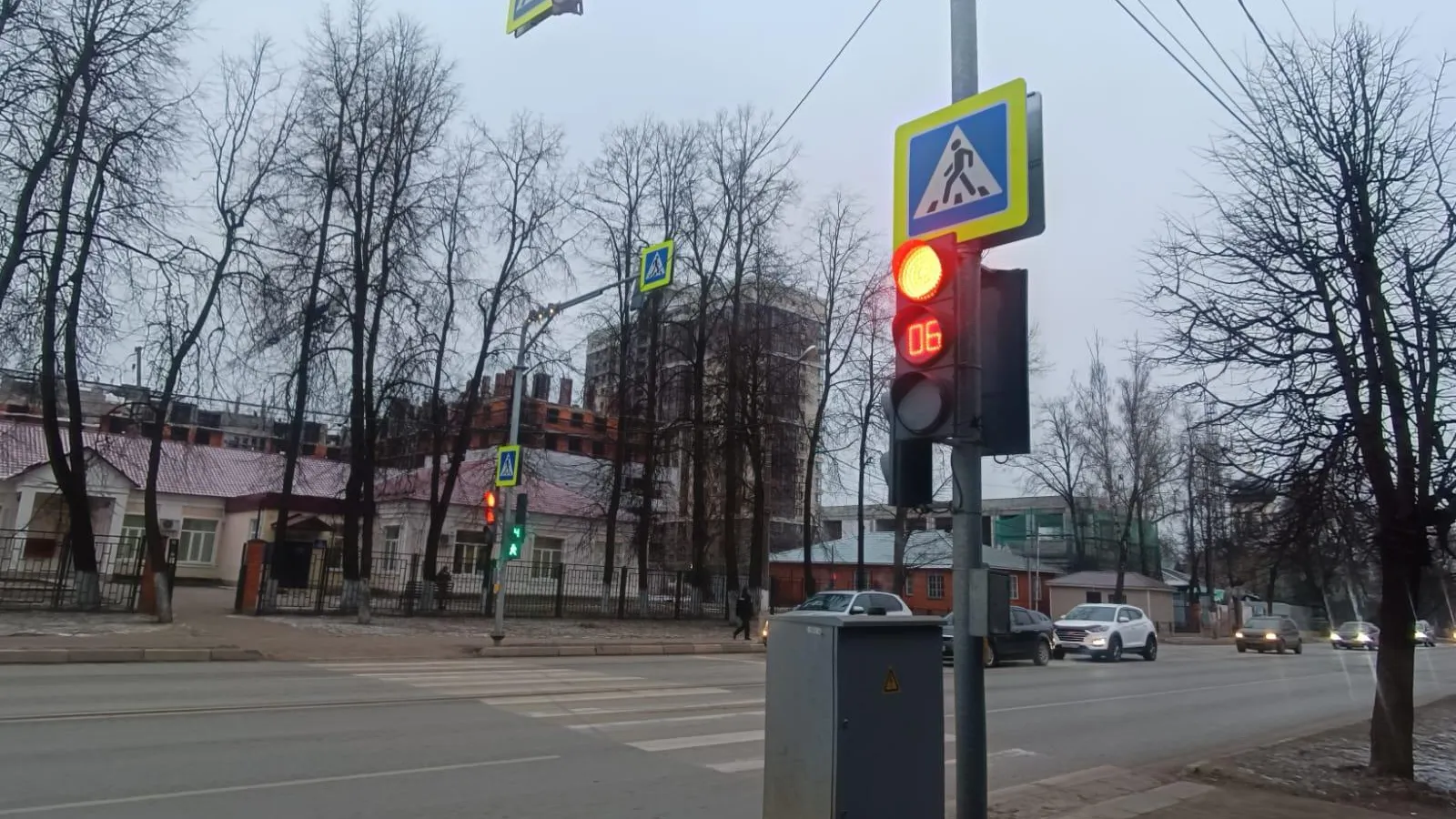 В Наро-Фоминске появился пешеходный переход с проекционной «зеброй»