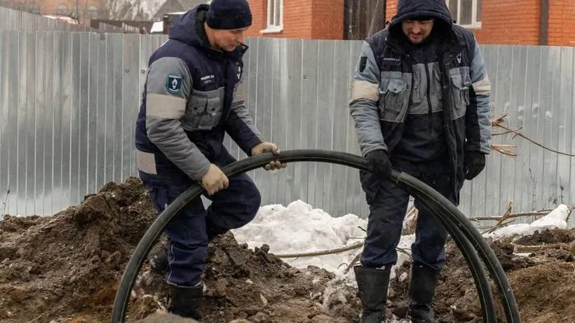 В деревне Ховрино Мытищ строят газовые подводы по новым заявкам