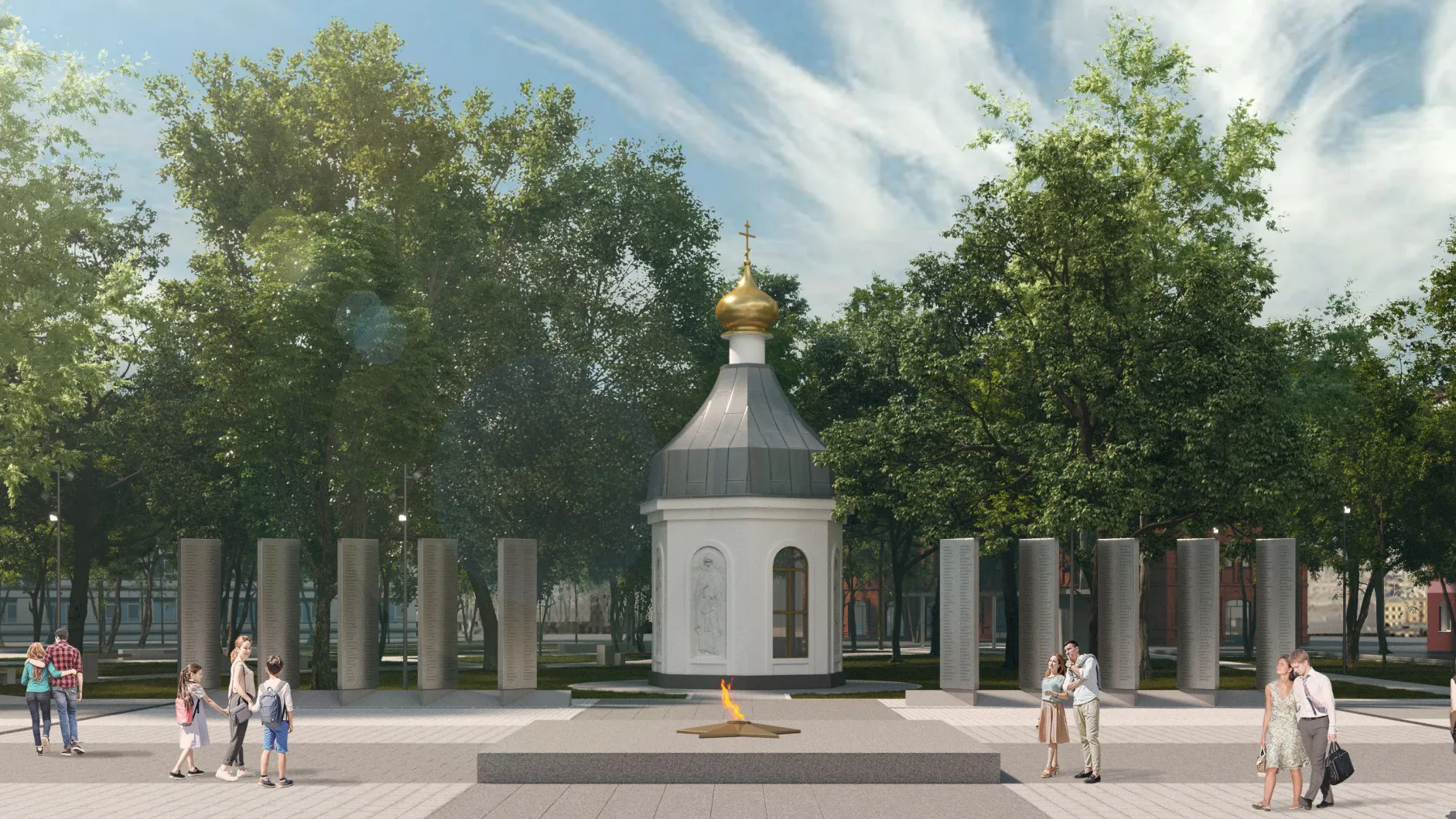Благоустройство Аллеи Славы провели в Реутове в 2023 г