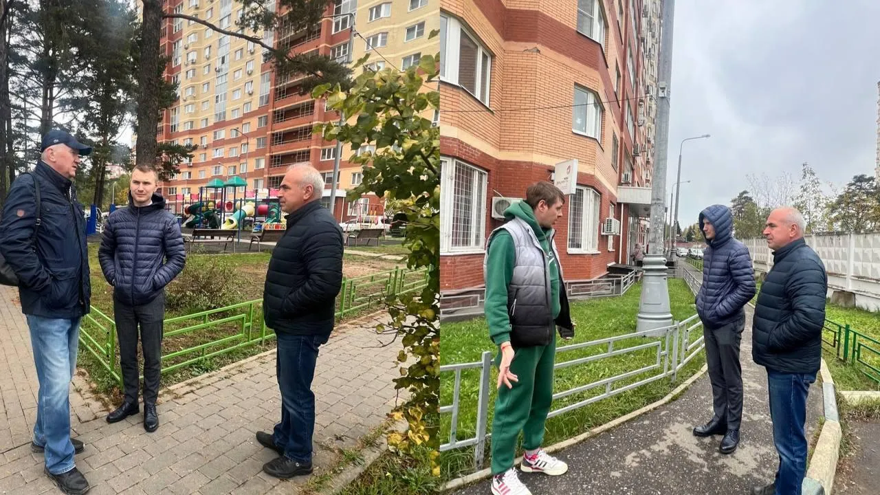 Замглавы Красногорска проверил уборку территории в мкр Нахабино