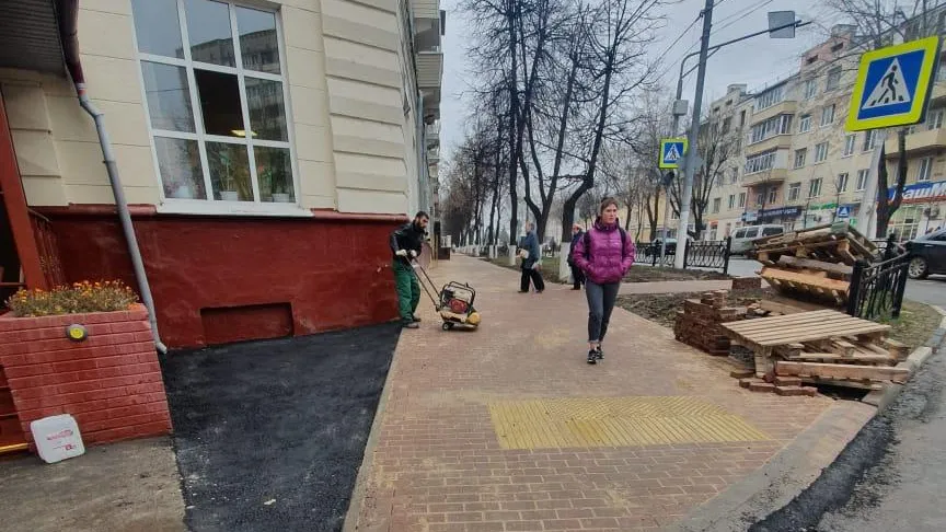 Брусчатку на Революционном проспекте в Подольске уложат до 28 ноября