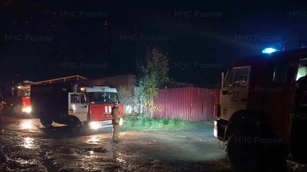 Ликвидация пожара в нежилом здании в городском округе Клин