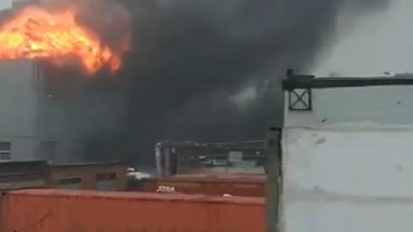 В Сети появилось видео пожара в Реутове