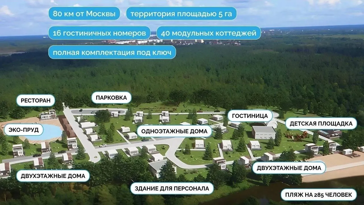 В Орехово-Зуеве начали реализацию проекта смарт-отеля на территории лагеря «Дружба»