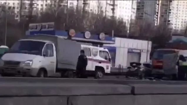 Авария произошла на МКАД в районе Ясенево