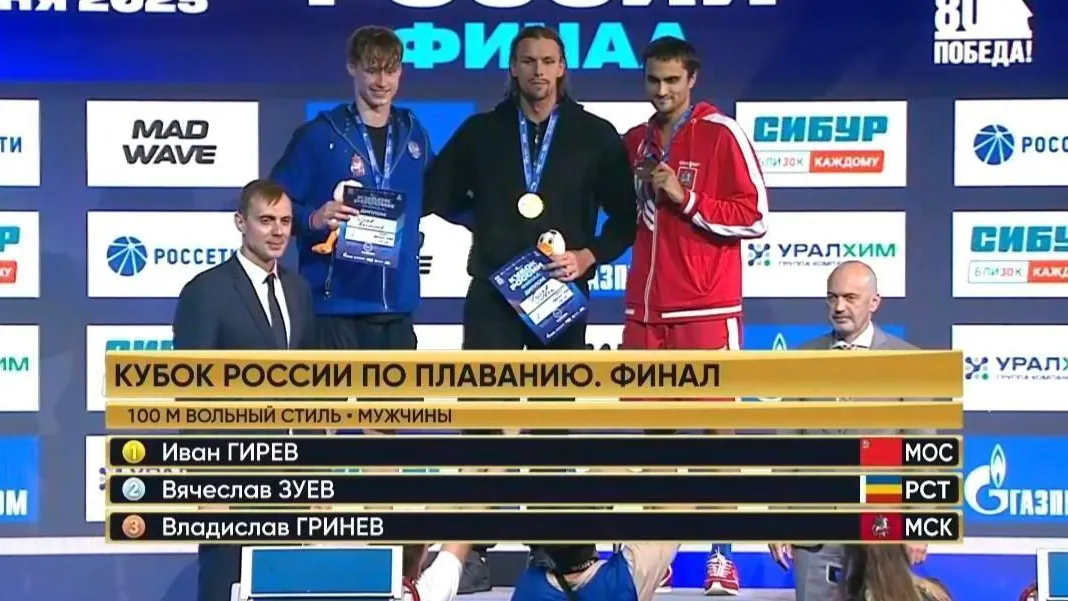 Подмосковный пловец Иван Гирев взял золото в финале Кубка России