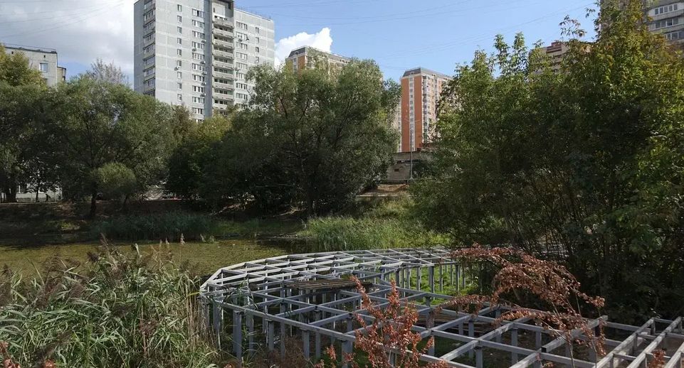 В Котельниках продолжается благоустройство пруда в микрорайоне Силикат