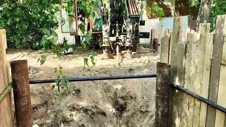 В Лосино-Петровском модернизируют водопровод на улице Пушкина