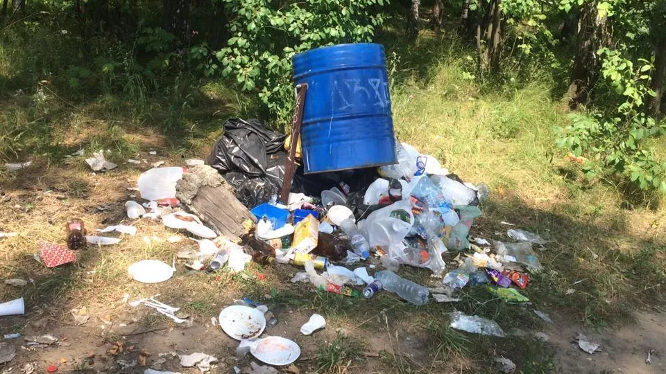 16 куб м мусора вывезли из Томилинского лесопарка Котельников